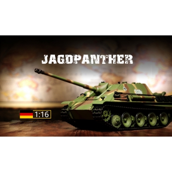 Ferngesteuerter Panzer ASG/IR/Sound/Rauch 1:16 Deutscher Jagdpanther Jagdpanzer RTR 2,4 GHz – Heng Long 3869-1U (S)